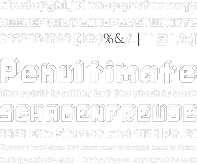 Bodoque font preview