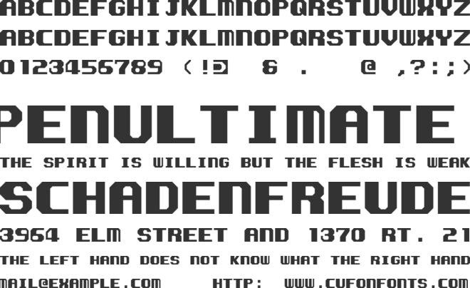 Kemco Smooth font preview