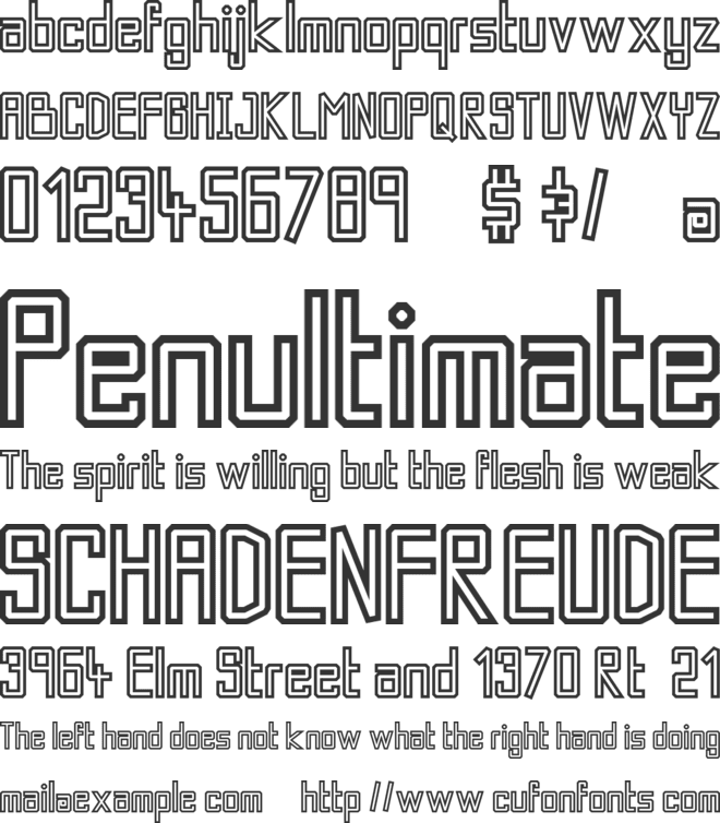 Kaberet font preview