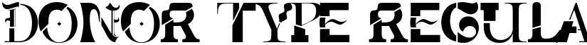 Donor Type Regular font