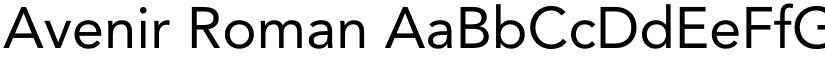 Avenir Roman font
