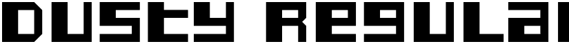 Dusty Regular font