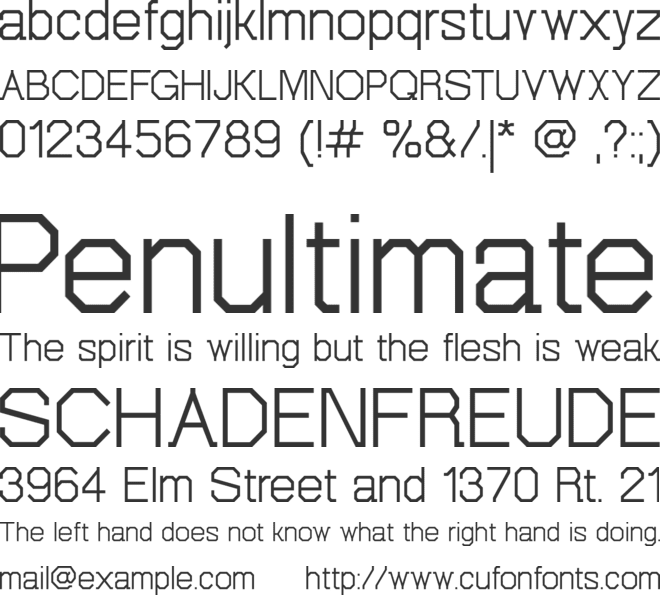 Octovetica Free font preview