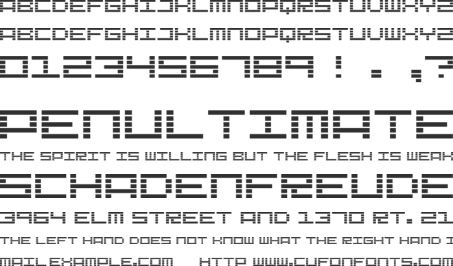 Lcd Expanded font preview