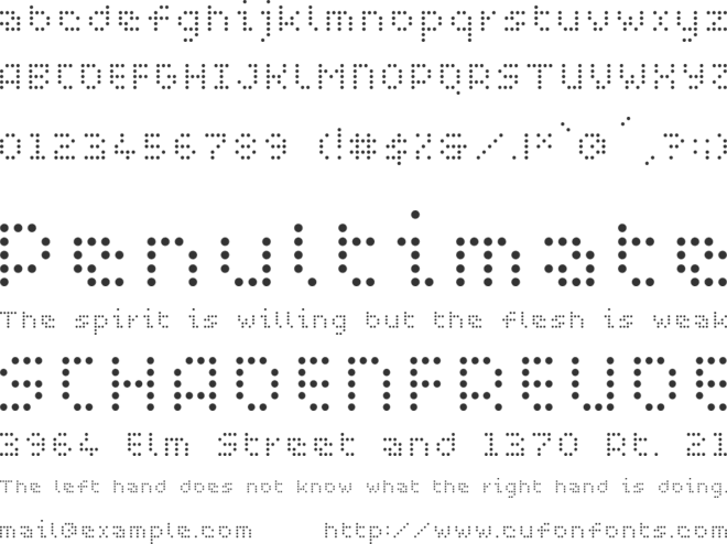 WC PIXHOLE Bta font preview