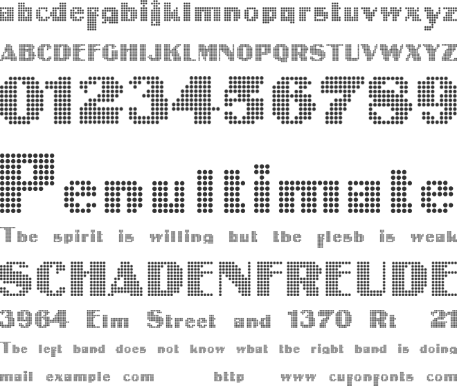 Intellecta Digital font preview