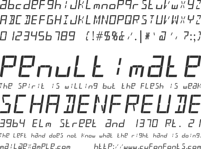 taxi meter font preview
