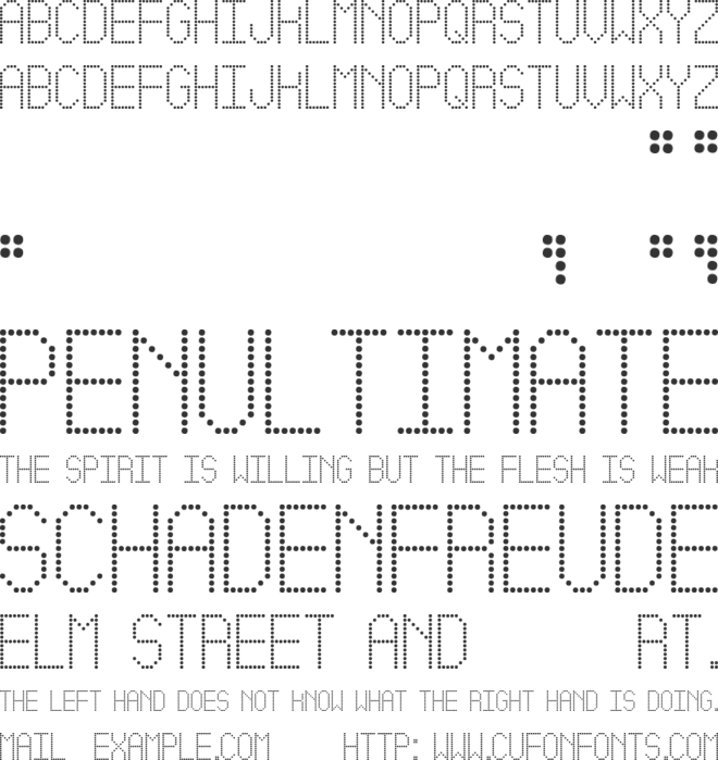 Led Simple St font preview