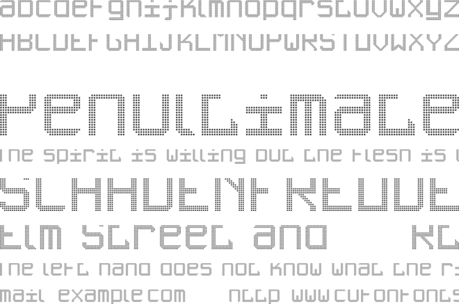 Tripleled ST font preview