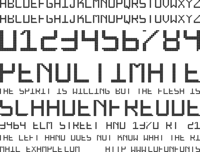 Rounded display St font preview