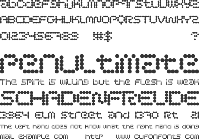 CirclePixels font preview