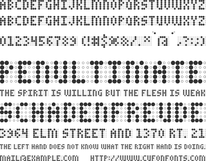 Charaille AOE font preview