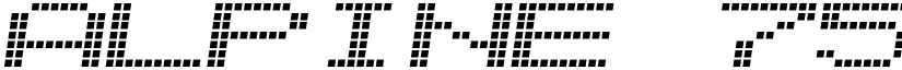 Alpine 7558S Normal font