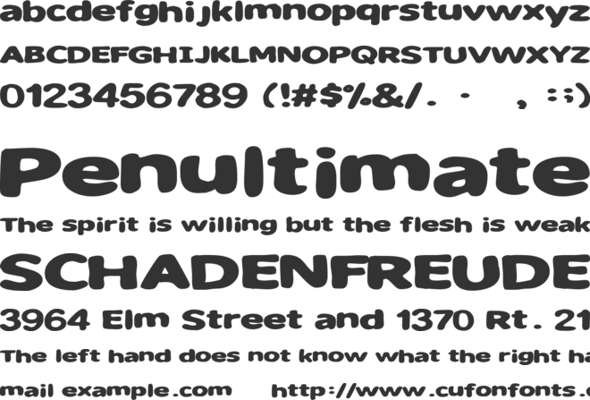 Sweet as candy font preview