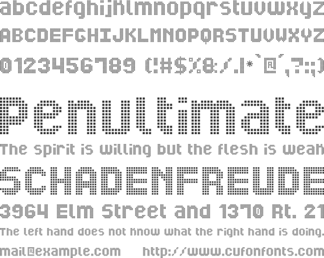 Mi Nuevo Display St font preview