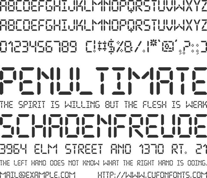 The Display St font preview