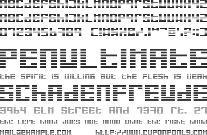 I Ging font preview