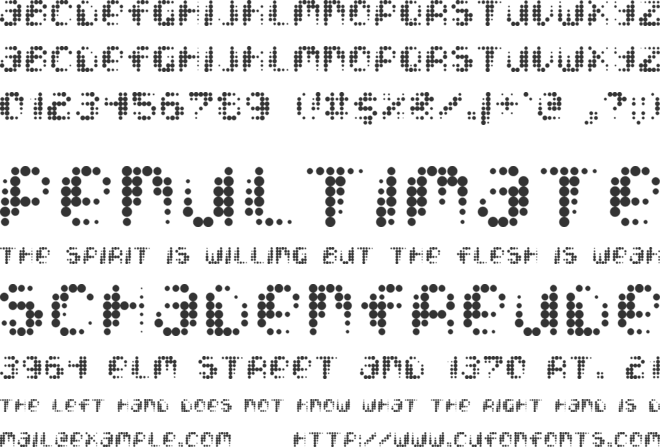 Pixcel font preview
