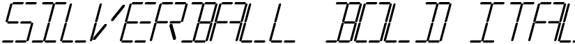Silverball Bold Italic font