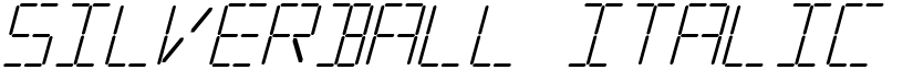 Silverball Italic font