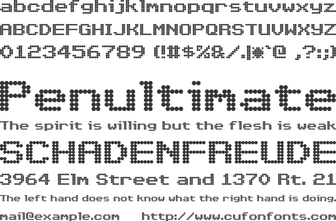 Nioc Tresni font preview