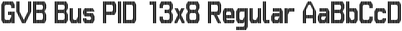 GVB Bus PID 13x8 Regular font