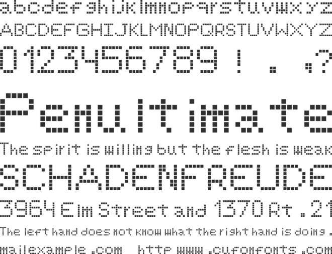 Simple S font preview