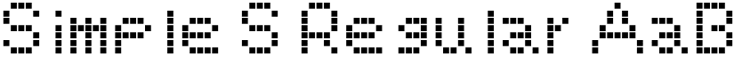 Simple S Regular font