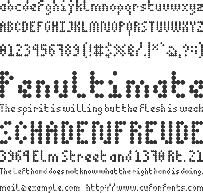 5Dotmatrix 1979 font preview