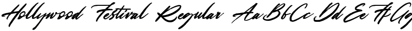 Hollywood Festival Regular font