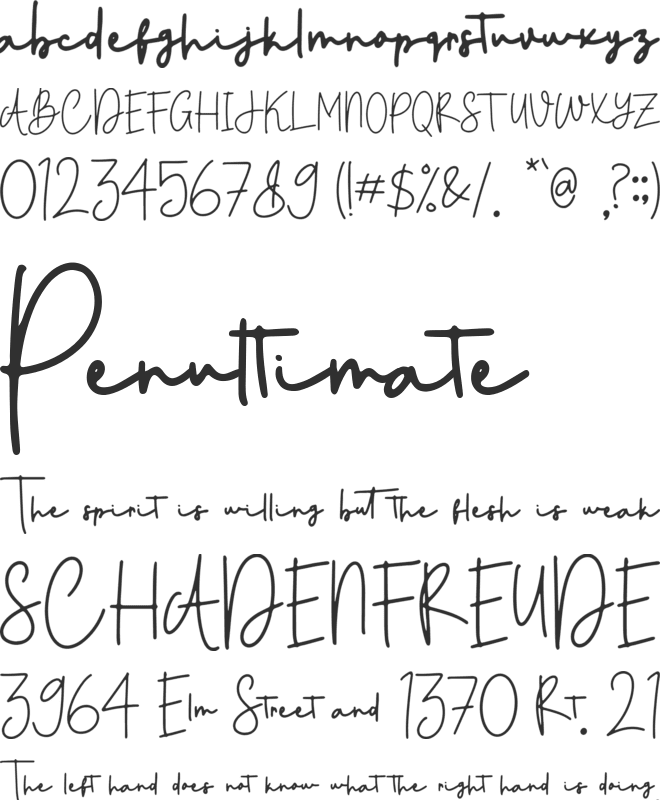 Butlove Personal Use font preview