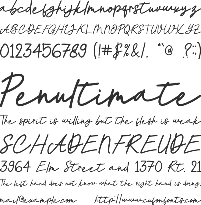 Justline Personal Use font preview