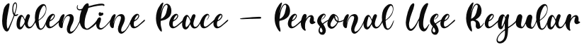 Valentine Peace - Personal Use Regular font