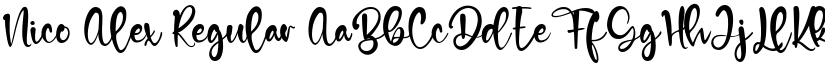 Nico Alex Regular font