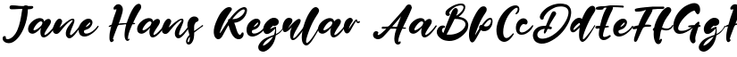 Jane Hans Regular font