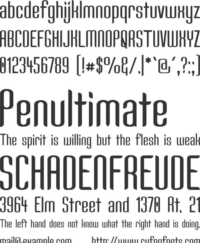 Kandide font preview