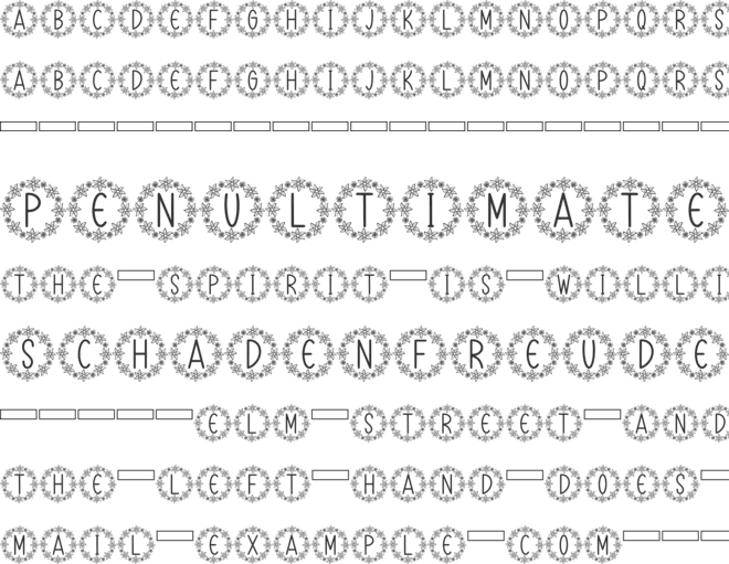 Flower Monogram font preview