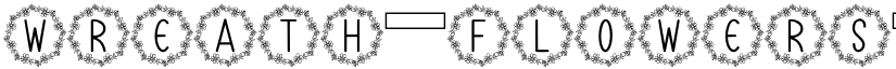 Wreath Flowers Monogram Flowers-Monogram font