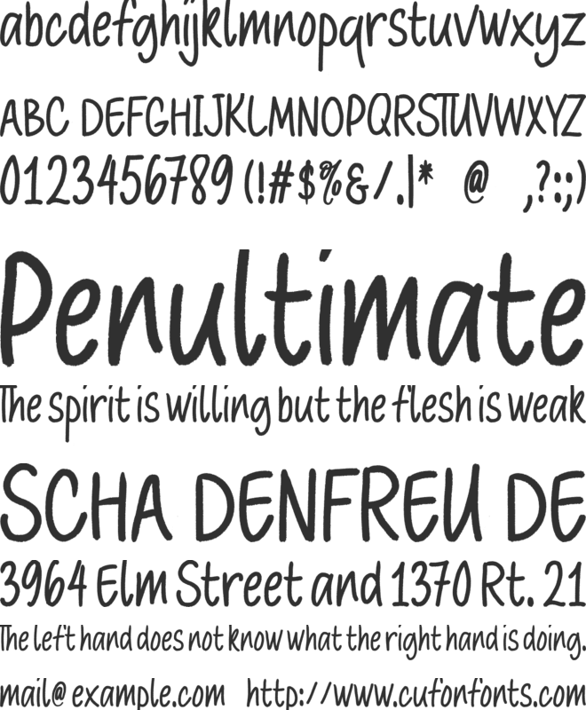 Cerrybelle font preview
