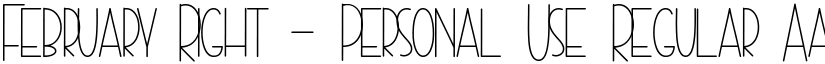February Right - Personal Use Regular font
