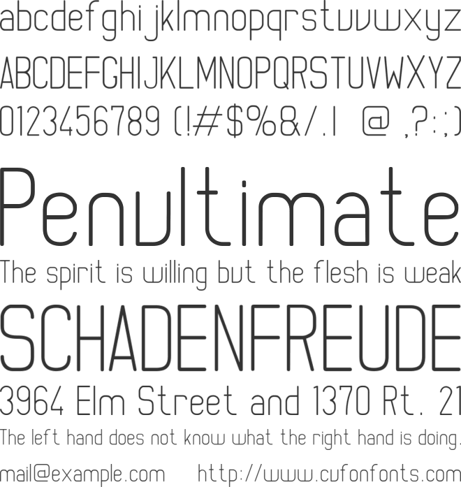 Slim Pro font preview