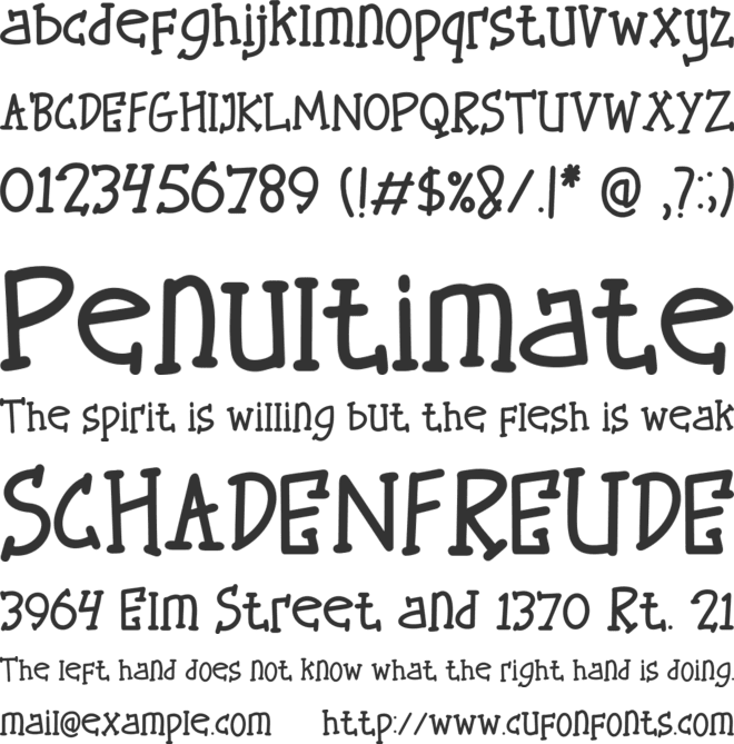 Little Pet font preview