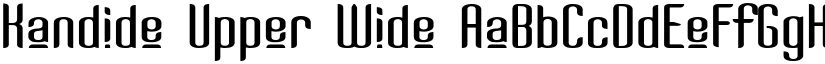 Kandide Upper Wide font