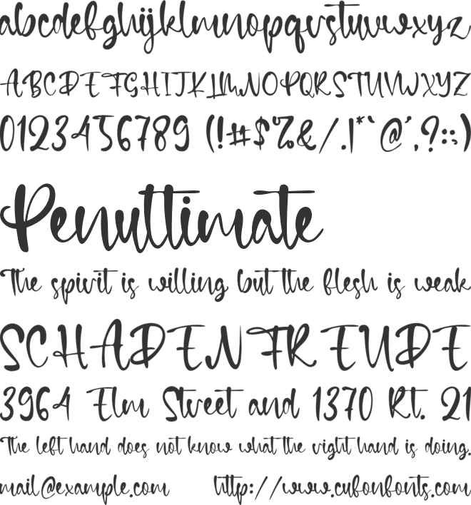 Nelvano font preview