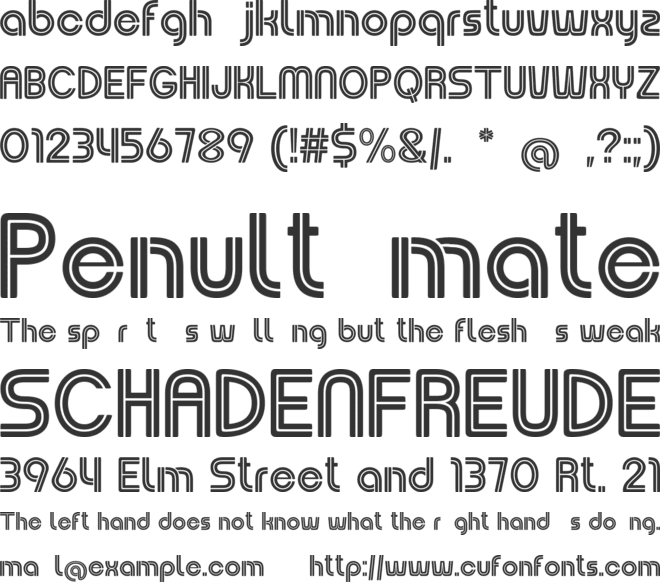 Stoner sport font preview