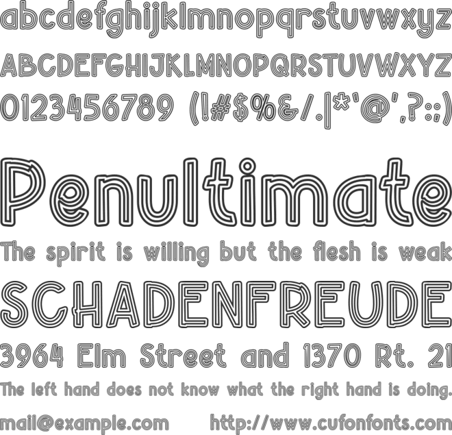 Beuna Line font preview