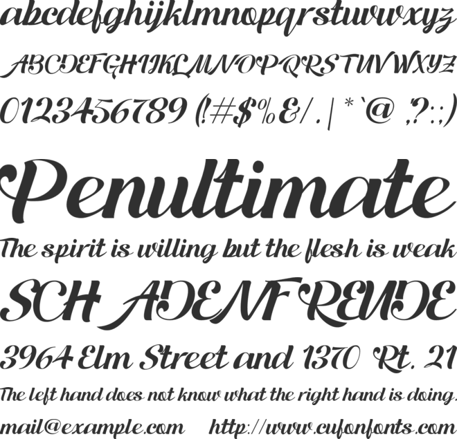Ranup font preview