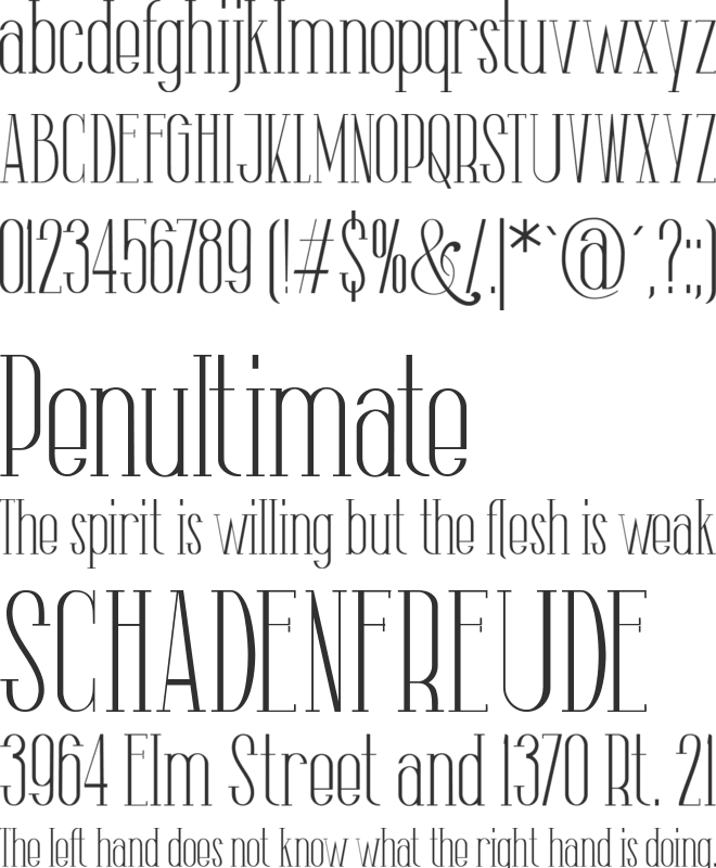 The Lingke font preview