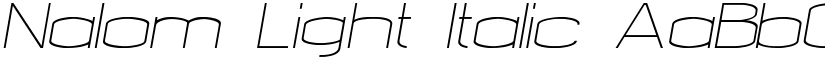 Nalom Light Italic font