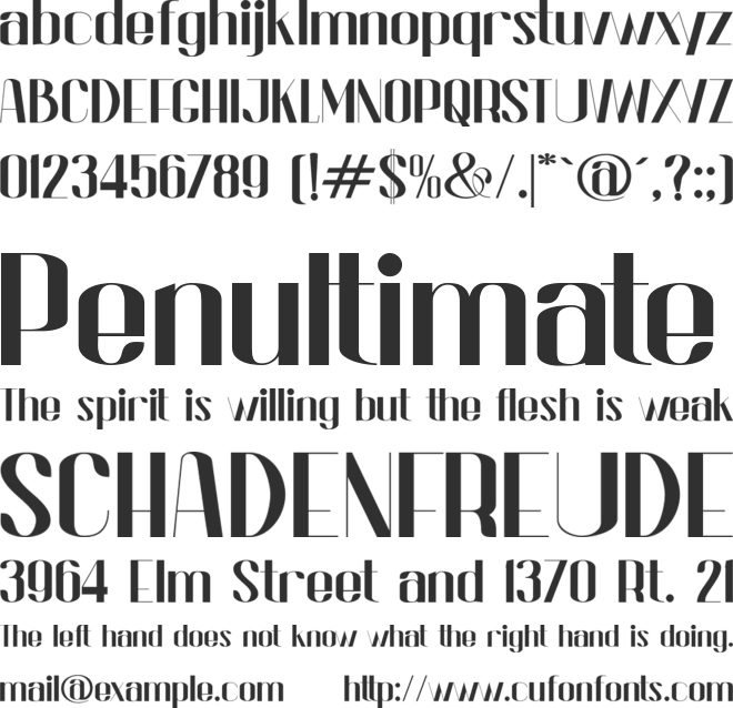 The Prada font preview
